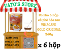 Thùng 24 hộp cà phê hòa tan VINACAFE GOLD original 360g / Combo 6 hộp cà phê hòa tan VINACAFE GOLD original 360g. 