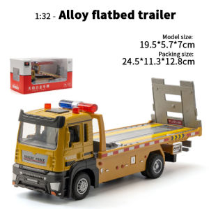 Alloy flat trailer urban traffic road rescue rescue truck engineering suit toy car model