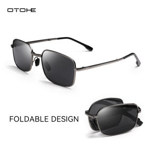 OTOHE Photochromic Sunglasses Foldable Men Women Polarized Chameleon Glasses Driving Goggles Anti-glare Sun Glasses Night Vision Lens UV Protection Chic Retro Sun glasses