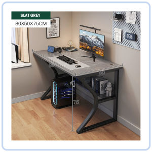 【DAILY ESSENTIAL】 Curved Steel Frame Computer Desk 80cm 100cm or 120cm