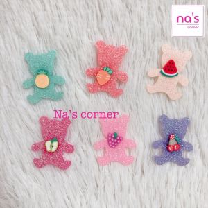 Bộ 6 miếng dán tóc dán mái tự dính nhũ kim tuyến màu vintage size nhỏ