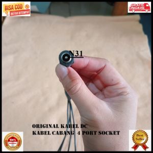 N31 ORIGINAL KABEL DC VOLT V CUMI CABANG CABLE CAS ADAPTOR 5.5 2.1 MM 4 PORT SOCKET SOKET MALE FEMAL