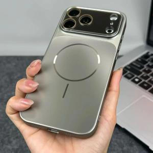 Original Glass Large Window Laser Matte Case for iPhone 18 17 16 15 14 13 12 Pro Max 18pro 5G 2026 Phone Shell Magnetic Wireless Charge Armor Funda