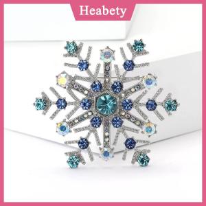 Heabety Thời trang sang trọng Rhinestone bông tuyết trâm cài cho phụ nữ quần áo áo trang sức phụ kiện Quà Tặng