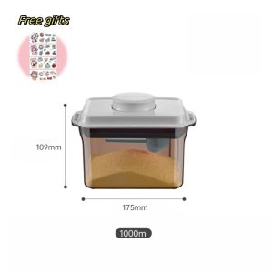 （Free Gifts）Air Tight Milk Powder Container Milk Storage Container Powder With Scraper - Rectangle Scraper Leakproof Formula Dispenser BPA-Free Food Stor Milk Plastic Storage Box Milk Dispenser WithScraper   Aatroxw