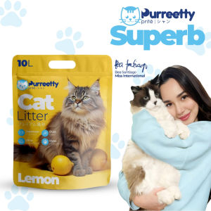 10L Purreetty Prite Japanese Inspired Pet All Stages Highly Absorbent Bentonite Cat Litter Sand Cats