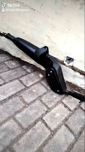 Knalpot Custom Lidah Api Satu Set Leheran Honda
