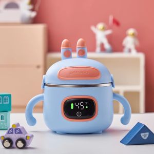 Daewoo ชามควบคุมอุณหภูมิอัจฉริยะชาร์จชามฉนวนกันความร้อนได้สำหรับเด็กทารกชามใส่อาหารเสริมชามความร้อนน้ำไม่ตกสำหรับเด็ก