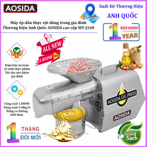 Máy ép dầu thực vật Nóng và Lạnh dùng trong gia đình hoặc nhà hàng. Thương hiệu Anh Quốc AOSIDA cao cấp WF-J168