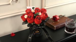 Robotime RORK 3D DIY Wooden Puzzle Red Rose Bouquet AF02J 315PCS