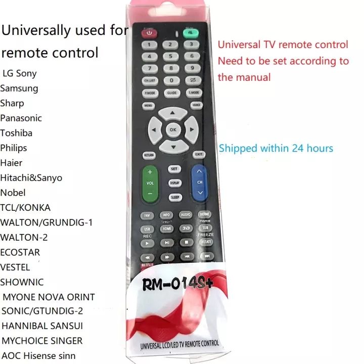 Universal lcd tv on sale remote control