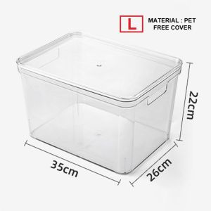 Wardrobe Organizer Transparent Kotak Penyimpanan Transparan Cover Stackable Large Capacity Bra Towel