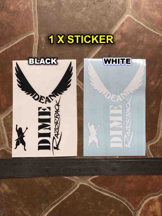 Dimebag Razor Sticker Dean Dime Razorback Sticker Tempel Headstock Gitar Exile Series ...