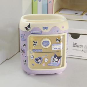 Christmas Gift Halloween Kawaii Sanrio Kuromi Pen Holder Hello Kitty My Melody Cinnamoroll Girl Cartoon Large Capacity Desktop Stationery Storage Box