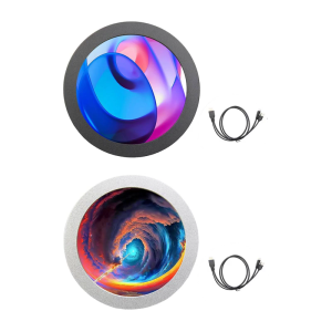 USB Type C Secondary Display 2.8Inch 480x480 For PC Builds Featuring Dynamic Video Backgrounds And Metal Housing