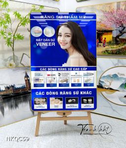 Khung tranh phòng khám nha khoa tranh nha khoa decor Tranh Nha Khoa các dòng răng sứ tráng gương treo tường NKQC59