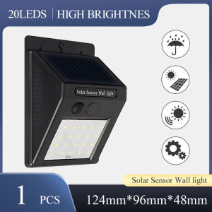 Solar Wall Light 20 LED Rechargeable Outdoor Waterproof Lights⚡PH deliveryIn stock⚡