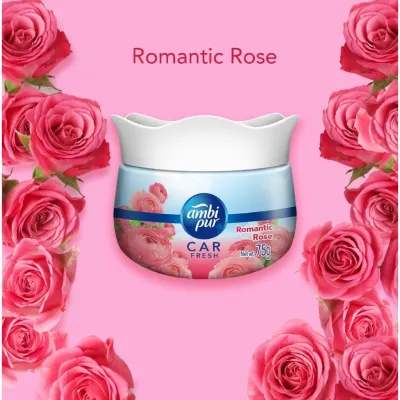 Ambi Pur Car Fresh Romantic Rose Relaxing Lavender Air Refreshing Gel 75g