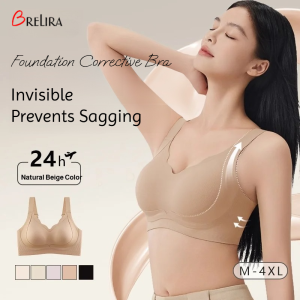 【SingaBralette】 Seamless Invisible Skin Bra Big Breasts Show Small Wireless Anti-Sagging Minimizer Full Coverage Breathable Large Size Underwear隱形內衣