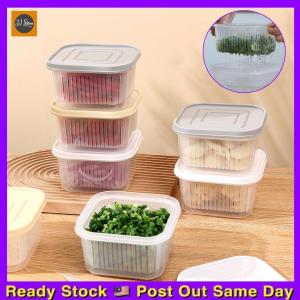 Bekas Penyimpan Segar Bawang Garlic Onion Food Container Square Sealed Drain Storage Box Kitchen Storage Bekas Simpan Daun Bawang Segar 葱花保鲜沥水盒