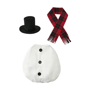 Porch Geese Christmas Costume 23Inch Geese Snowman Cosplay Outfit Outdoor Statue Decors For Festival Home Yard Display