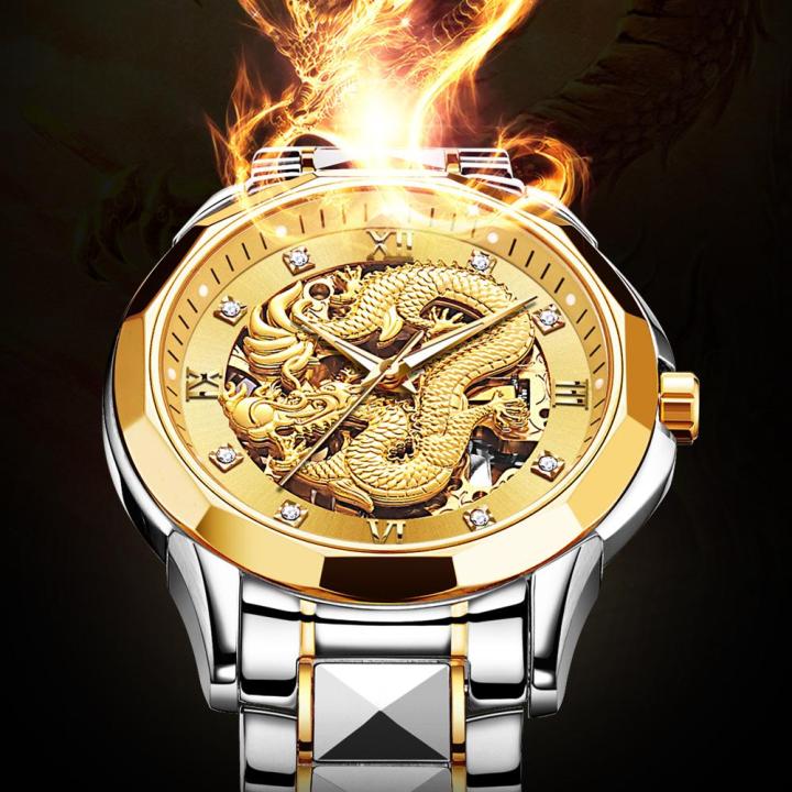 JSDUN Dragon Watch Automatic Original Waterproof Luxury Mechanical