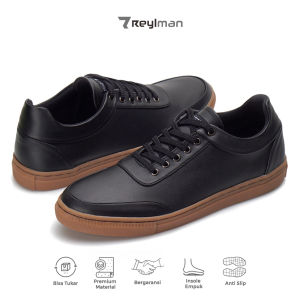Sepatu Sneaker Pria Casual REYLMAN Clev Black Solid Series