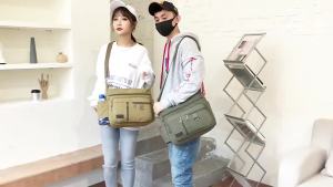 Mens Fashionable Retro Style Multifunctional Canvas High-quality Large Capacity Crossbody Bag