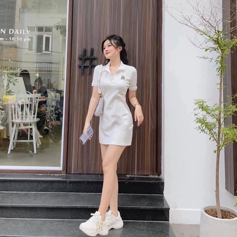 Váy Polo NỮ Lacoste vải cá sấu Cotton xuất xịn, CHUẨN HÃNG | Shopee Việt Nam