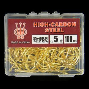 [COD] Bsuimki 100pcs Box Color With Ring Tube Pay Iseini Hooks Barbed High Carbon Steel Sea Fishing Hooks