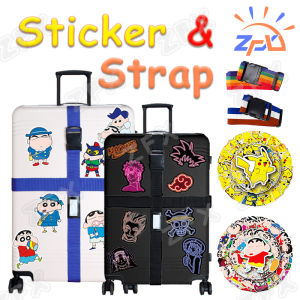 Waterproof Sticker and Strap for FUDDI/AIHOME/OMOTON Luggage Non-marking Film Suitcase Adjustable Belt Set Accessories