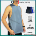 Áo ba lỗ nam TANKTOP TRƠN form rộng xẻ tà tập GYM thể hình chất thun lạnh VNO123. 
