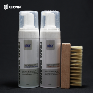 Combo 2 Chai Xịt Vệ Sinh Giày Tặng 1 Bàn Chải Cao Cấp Chuyên Dụng Làm Sạch Giày - EXTRIM Foam Cleaner