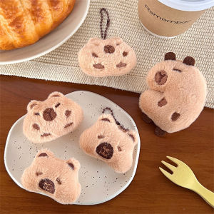 LYM Capybara Plush Doll Cartoon Keychain Bag Pendant Soft Stuffed Doll Backpack Car Bag Key Ring Decor Kid Gift