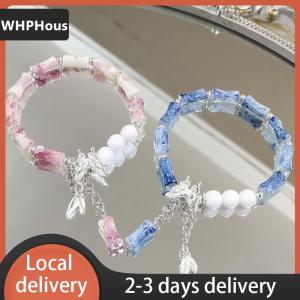 [COD] WHPHous Ship within 24 hours 2Pcs New Chinese Ancient Style Butterfly Bamboo Sweet Versatile Couple Bracelet Exquisite Popular Fashion Jewelry Accessory Gift
