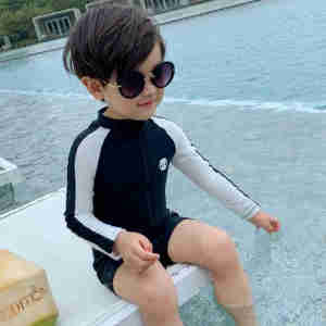 Boys swimsuit  ชุดว่ายน้ำเด็กผู้ชาย มีซิปรูดด้านหน้า ชุดว่ายเด็กชาย  ชุดว่ายน้ำเด็ก 500603