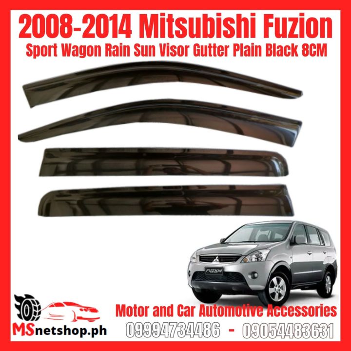 2008-2014 Mitsubishi Fuzion Sport Wagon Rain Sun Visor Gutter Plain ...