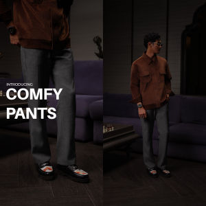 JB Celana Comfy Panjang Two Tone Light Grey