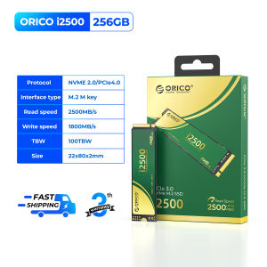 ORICO 2500MB/S NVMe PCle 3.0 SSD 3D TLC NAND Flash SLC Dynan Cache Support S.M.A.R.TTRIM 2500Mbps Speed Quick Response