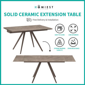 Solid Ceramic Extendable dining table Premium Modern Design Extension Table