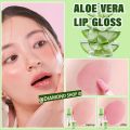 Termurah !!! Lipbalm Pemerah Bibir Aloe Vera 99% Lip Oil Sasimi Aloe Vera / Lipstik Tahan Lama Anti Air Lipstik Tahan Air 24 Jam Lipgloss Bening Aloe Vera Gel Lipstik Korea Soothing Gel Liptint Anak Sekolah Lip Balm SPF Pelembab Bibir Kering dan Hitam. 