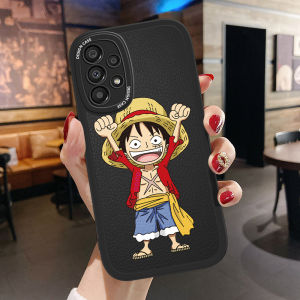 Phone Case Samsung Galaxy A73 5G A72 5G4G A71 A70S A70 SamsungA72 SamsungA71 SamsungA73 5G Case Slim Skin Feeling Cartoon Luffy Leather Soft Silicone PU Leather Cover Phone Case