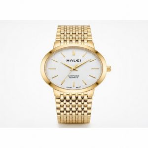 Đồng Hồ Cặp Đôi Nam Nữ Halei HL6019 Máy Nhật Sapphire Dây Thép Không Gỉ Mặt Tròn Chống Nước 3ATM Thời Trang Cao Cấp Tặng Pin