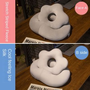 BANZU Có thể đảo ngược Gối ngủ văn phòng hoa Siêu mềm Lông nhung  lụa lạnh Gối ngủ mùa hè Quà sinh nhật Hỗ trợ Gấu đồ chơi nhồi bông Quà tặng cho phụ nữ