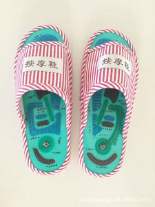 Massage Shoes Tai Chi Acupoint Foot Massage Slippers Fabric Slippers Acupoint Health Care Elderly Slippers