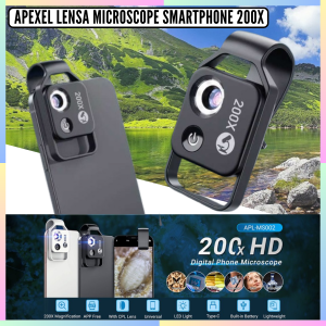 FAST DELIVERY APEXEL Lensa Hp Zoom Jernih Fotografi Super Bokeh dan Wide Microscope Smartphone 200X