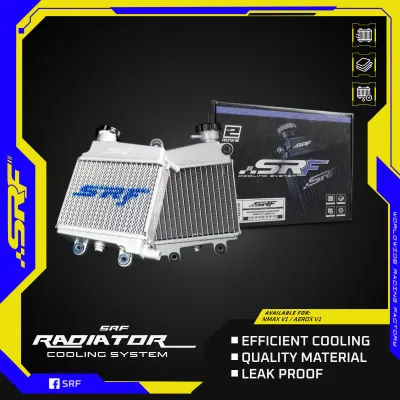 SRF 2 ROWS PERFORMANCE RADIATOR (CLICK125/NMAX V1/NMAX V2/AEROX V1/AEROX V2/GIORNO 125/PCX 160/CLICK 160/ADV 160)