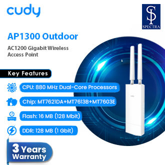Point D'accès WiFi 6 Mural Cudy AP1300 AX3000 - Gigabit, PoE, 8 SSID, Contrôleur Inclus - Pour Hôtel, Bureau, Chambre