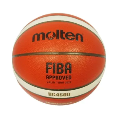 CLASSIC AUDIO Molten B7G4500 BG Series Basketball Size 7 with 12 Panel / 2-tone Design Premium Composite Leather Cover and Nylon Wound (Orange/Ivory) (ORIGINAL)