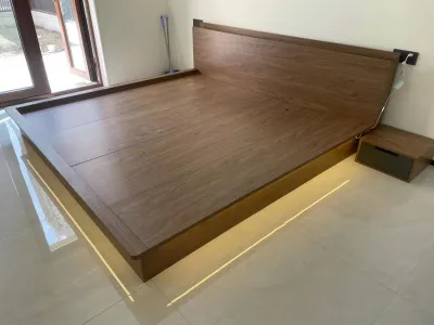 YH Japanese stylish tatami bed frame with drawer storage solid wood clean n elegant Super King customise available (ETA:1mth)